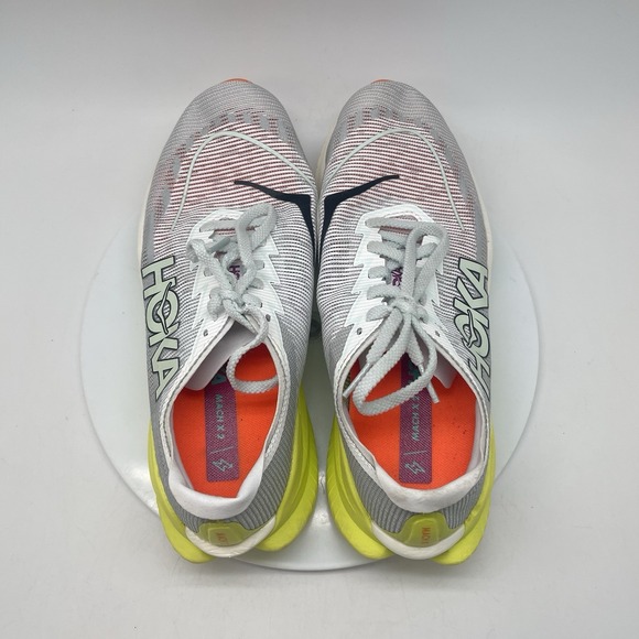 Hoka One One Sneakers Mens 9.5 D Mach X 2 1155119 FCT White Running Shoes - Picture 5 of 10
